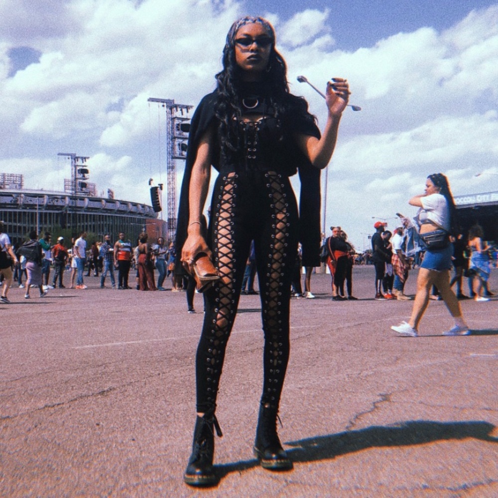 DollsKill Black Corset Jumpsuit